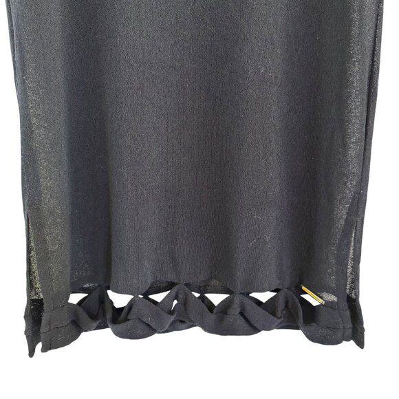 Maryan Mehlhorn Women's Black Knitted Round Neck Shirt Dress Size S - Picture 4 of 12